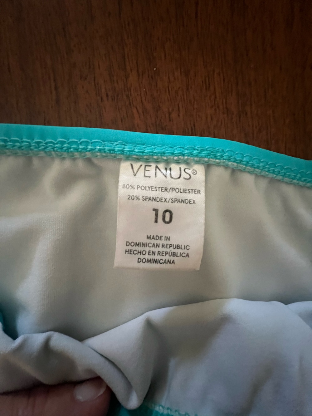 VENUS Teal Bikini top and bottoms - Picture 2 of 6